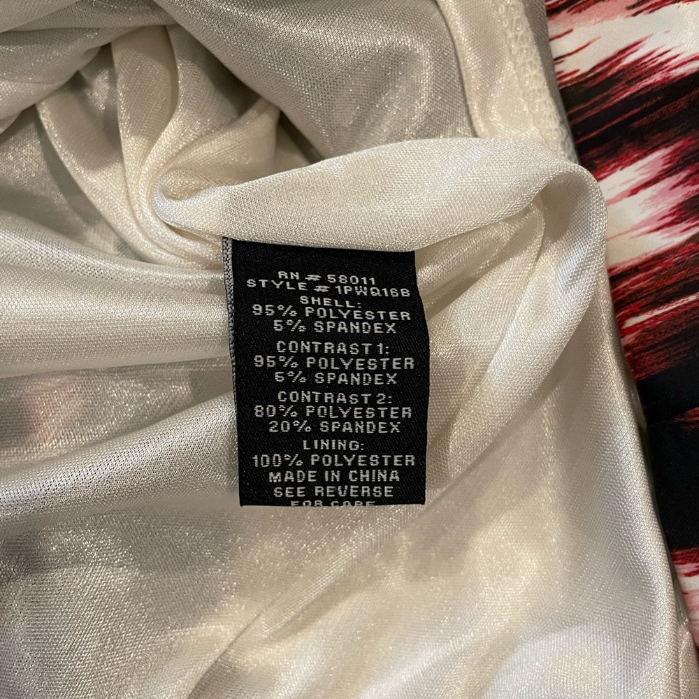 JAX New Black/ Multi Satin Cocktail Dress- Size 14 - Picture 14 of 16